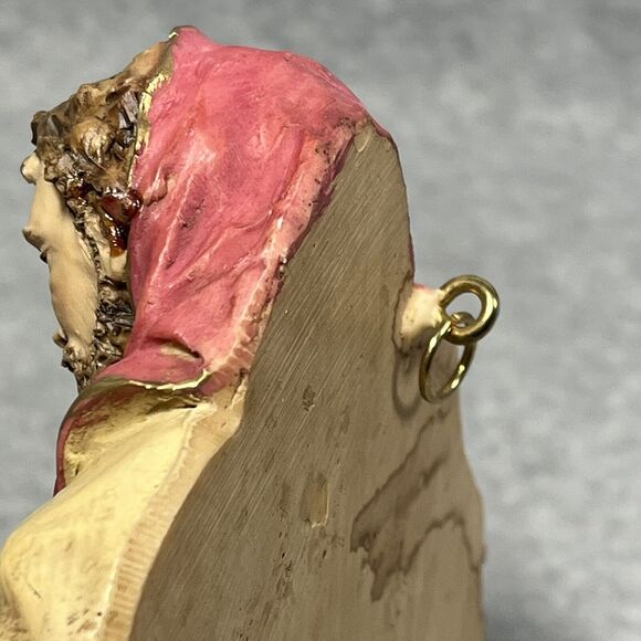 Vtg Holy Family Mary Joseph Jesus Dipinto A Mano Italy Handmade Holy Water Font - Picture 11 of 14